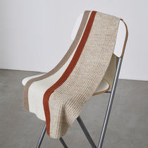 MS warm to the heart 100% Alashan pure cashmere colorblock perforated large scarf