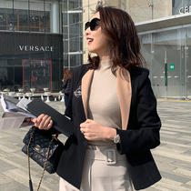 MARIUS old horse Independent Beauty double-sided composite triacetic acid delicate waist short suit jacket women Autumn