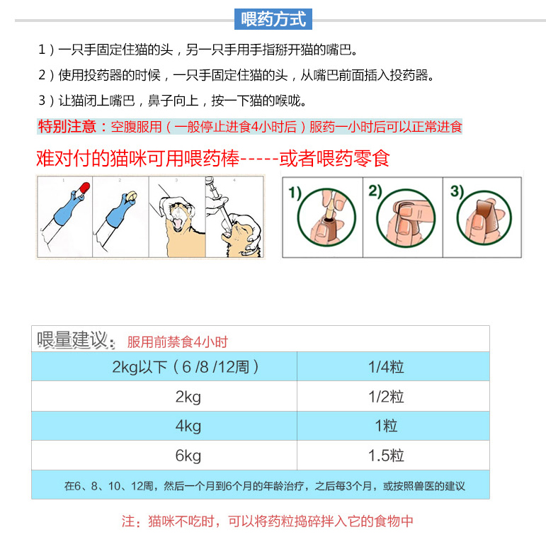 Xác thực mèo mèo tẩy giun sán mèo Catworm thuốc trừ sâu mèo mèo với thuốc chống côn trùng mèo - Cat / Dog Medical Supplies Dụng cụ phòng khám thú y