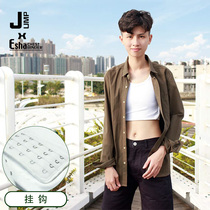 Taiwan Esha JUMP short version les handsome T plus size reinforced breathable corset underwear - Pullover hook