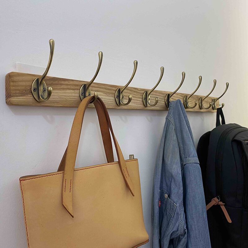 Xiangshi Wood Industry Solid Wood Hooks, No-Drill Wall-Mounted Coat and Hat Hooks for the Foyer, Creative Wooden Wall-Mounted Clothes Rack