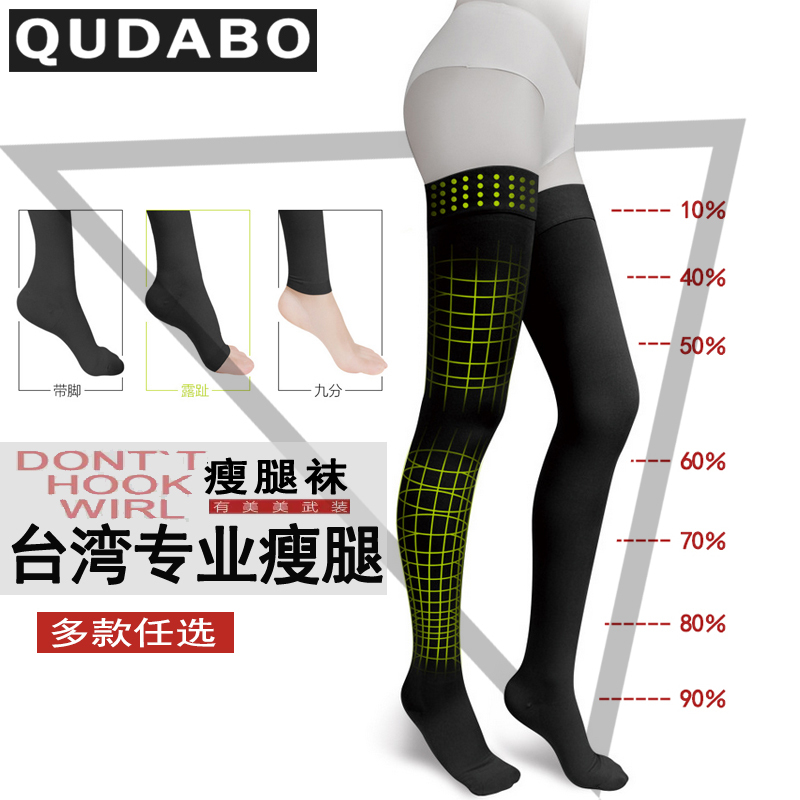 Extra-Long, Plus-Size, High-Pressure Leg Slimming Socks, Secondary Elasticity Socks, Leg Sleeves for Postpartum Pregnant Women, Sleep 100kg