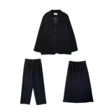 Весенние штаны, юбка, универсальный комплект для отдыха, костюм, свободный прямой крой, в британском стиле