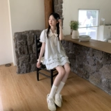 Lu Xiaotuan вертикальная полосатая рубашка с короткими рукавами и костюм для женщин в 2025 году летняя новая корейская темпераментная одежда