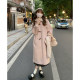 Lu Xiaotuan Tuan Lamb Wool Collar Horn Button Woolen Coat 2024 Winter New Korean Style Jacket for Women