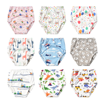 Baby toilet training pants 6-layer gauze baby learning pants large water absorption cotton washable diapers breathable