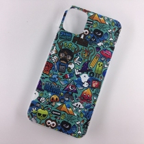 Apply Apple iphone11 pro phone shell Tidal Painted Half Pack Hard Shell 11pro Protective Sheath Plastic Cartoon