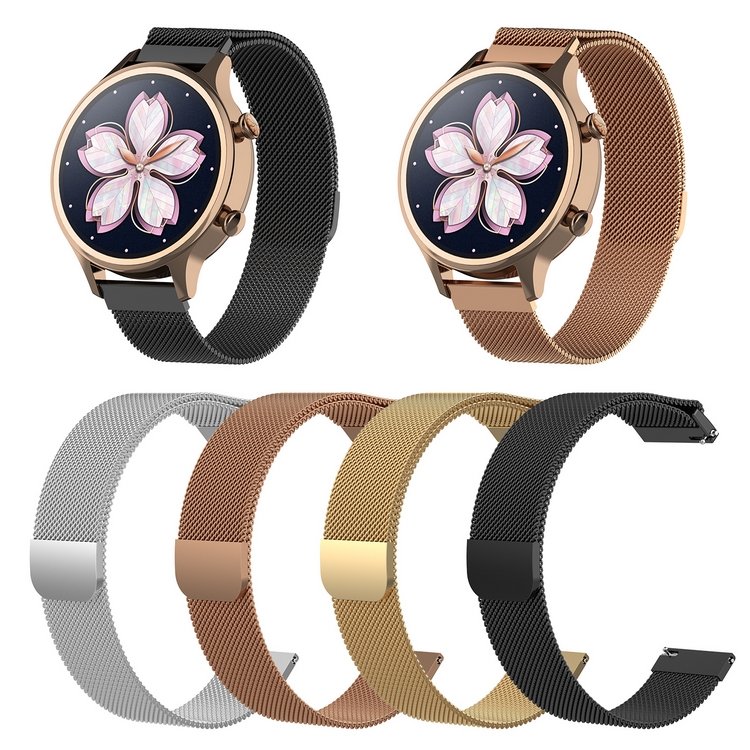 ticwatch c2 rose gold version S1 strap fit wrist guard Huawei B5 Milanese stainless steel metal 18mm