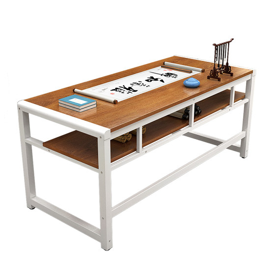 书桌书法桌子书画桌家用双层培训辅导班绘画课桌毛笔写字台电脑桌