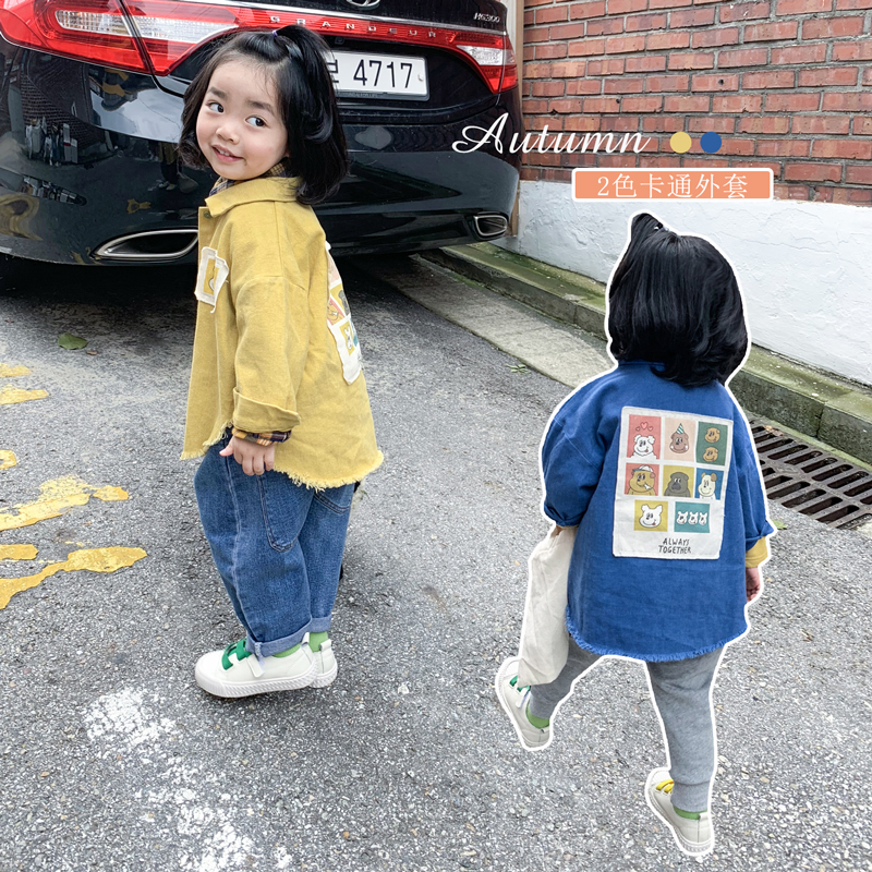 leobaby trẻ em Hàn Quốc thời trang hoang dã áo sơ mi dễ thương hoạt hình gấu in áo BF gió - Áo khoác