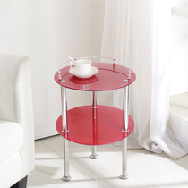 Modern simple fashion living room tempered glass small coffee table Mahjong machine Mahjong table Chess and card room round ashtray coffee table