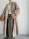 This winter's BI is in! Silhouette golden lamb Xiaohu wool fur coat long loose fur one-piece coat new winter