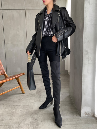 2020 New Genuine Leather Jacket for Women Imported Thick Sheepskin OVERSIZE Loose BF Style Casual Jacket