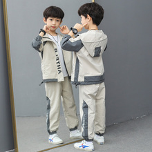 Boys Spring Clothing Set 2024 New Western Style Children's Spring and Autumn Mid Autumn Big Boys Sports Two Piece Set Spring Children's Clothing