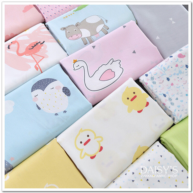 Cartoon printed pure cotton cotton cotton cloth is covered with a width of 1 6 m A class 60 tribute satin beauty