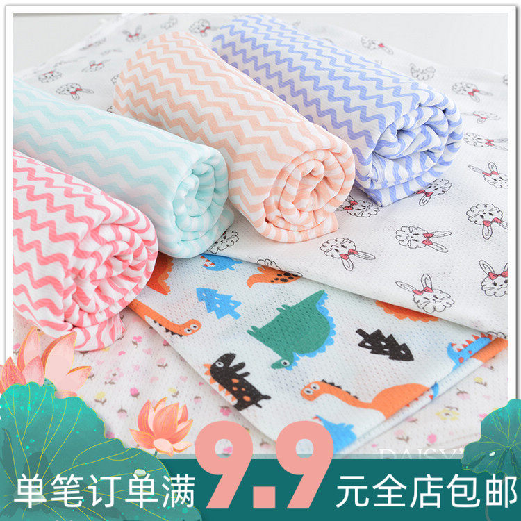 Full cotton knit pure cotton soft close-knit baby Summer clothing Half sleeves cotton cloth Summer light and breathable net eye cloth