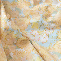 80 Pure Cotton Cloth Fields Garden Handmade DIY Clothing Children Summer Cotton Fabrics Full Cotton Flowers Printing and dyeing Chrysanthemum Stars High