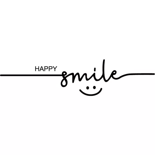 Улыбка Улыбка счастливая Ins Simple Wind Milk Tea Mope Dessert Store Фоновое украшение стены стеклянная дверная наклейка