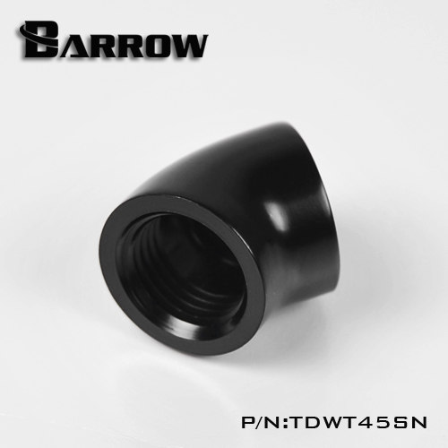 Barrow water cooling joint G1 4 silver black white 45-degree double inner tooth switching base TDWT45SN