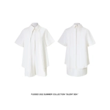 [FUSSED 22SS layered shirt dress 象牙白层次剪裁衬衣连衣裙]