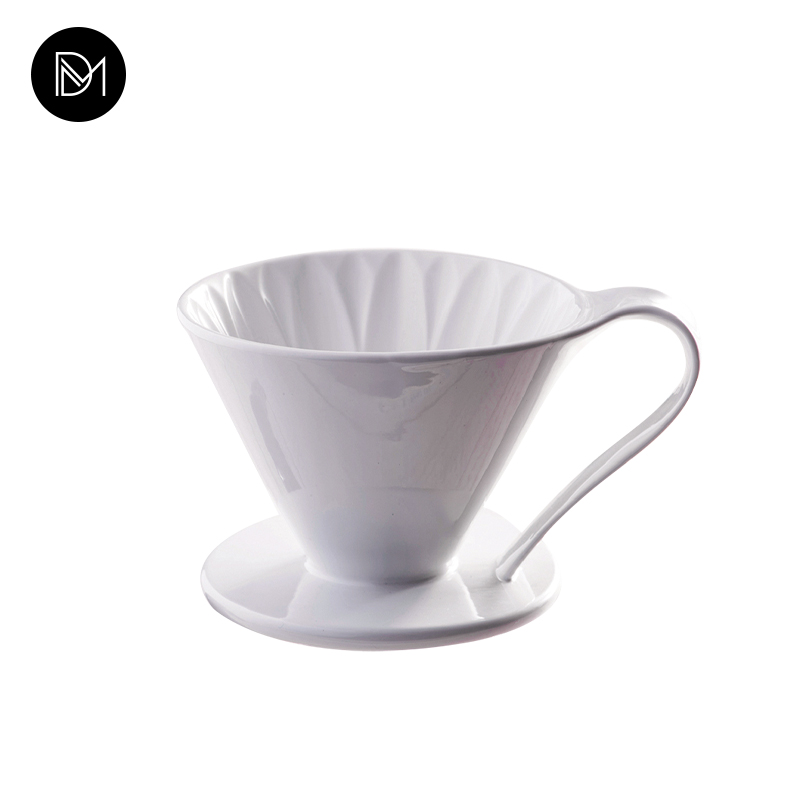 Japan Sanyo Flower Rippling Coffee Filter Cup v60 Tapered Petal Type Drip ceramic funnel with field fever-Taobao