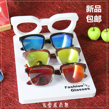 Boutique sunglasses display props white glasses Show shelves Sun Glasses Placement Shop Window Decoration Hem eyes