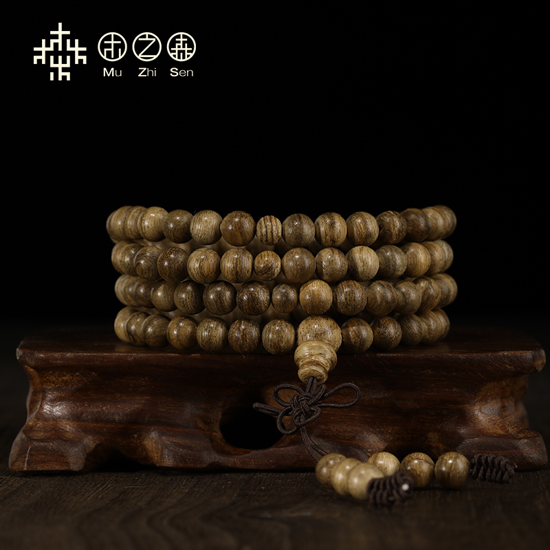 (Silk Drilling cool) Zhengzong Brunei Natural Swamp Black Oil Old and Fragrant Buddha Beads Handmade 6mm Candida Everest