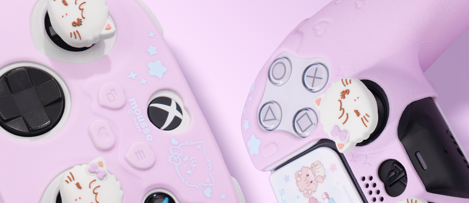 Рукав силиконовые ручки 极想ps5手柄套xbox游戏手柄矽胶保护壳卡通可爱软壳防摔mikko联名