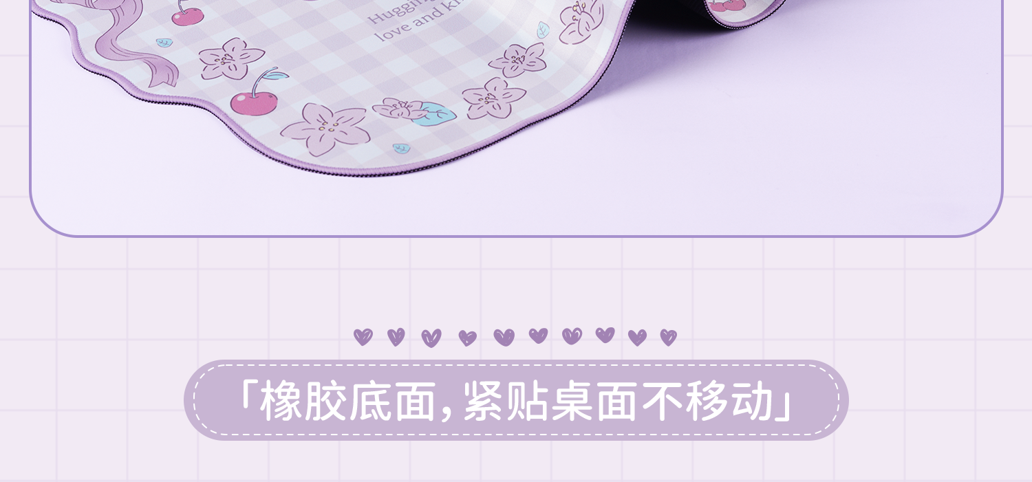 Коврик для мыши 极想三丽鸥滑鼠垫超大电竞桌垫高颜值防滑护腕kitty键盘垫腕托女