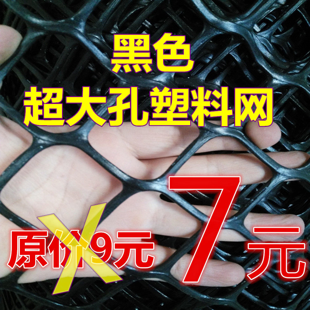 Black 5cm large-hole plastic net balcony protective net gray billboard lighting painting net vegetable greenhouse ventilation net