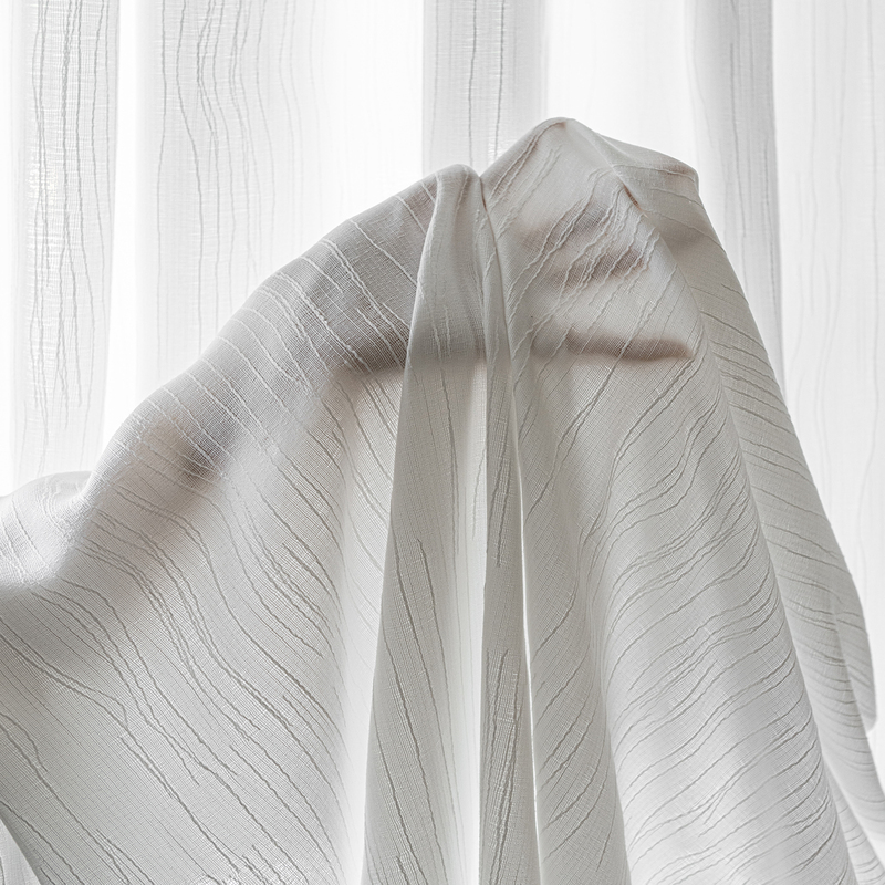 3.4m 3.18m Extra High-Quality Cotton and Linen-Like Fabric, Light-Transmitting and Slightly See-Through Illusion Gauze, White Sheer Curtain