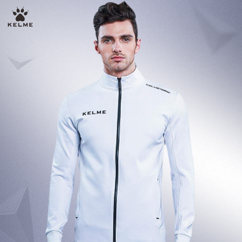 KELME Carme knit coat men's casual sports jacket long sleeve soccer training suit winter sweatshirt set
