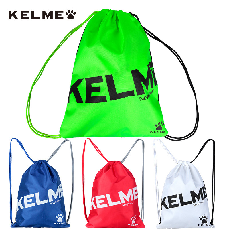 Kelme Double Shoulder Ball Bag Portable Drawstring Travel Backpack Football Storage Fitness Sports Bag