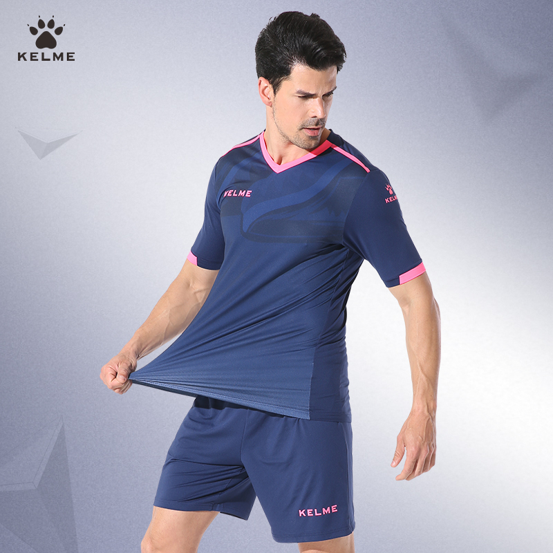 KELME Kalmi Soccer suit Men's adult Short sleeves Team Custom Contest Jersey Jersey can imprint the number