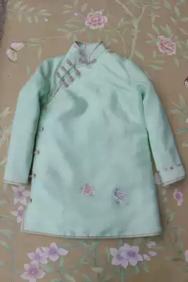 Autumn and winter padded thickened modified cheongsam short cotton coat coat coat Silk double palace embroidered New Year coat single coat