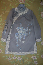 Autumn and winter cheongsam cashmere hand embroidery hand push embroidered small jacket top Tang suit cheongsam New year jacket