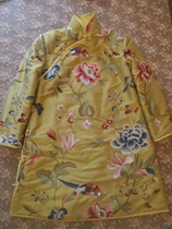  Autumn and winter padded thickened modified cheongsam small coat coat Coat Silk double palace embroidered New Year coat single coat