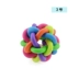 Mất Rainbow Ball Pet Toy Đầy màu sắc Braid Bell Ball Sound Cao su Ball Dog Dog Toy Mèo / Chó Đồ chơi