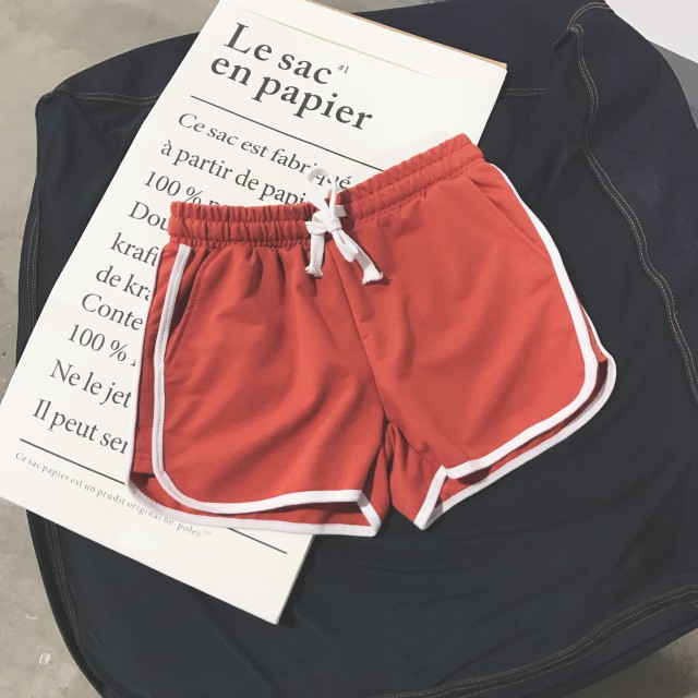 Quần cotton rộng ống rộng thể thao quần short nữ mùa hè 2018 mới giản dị chạy quần bên sọc mùa hè quần áo thời trang nữ