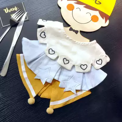 Baby newborn baby saliva bib cotton non-waterproof gauze spring summer ultra-thin fake collar bib