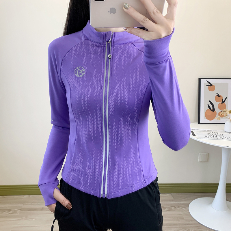 Autumn and Winter Outdoor Women's Fitness Thin Velvet Brushed Quick-Drying Cardigan Jacket Yoga Running Large Size Breathable Sportswear Autumn and Winter Outdoor Women's Fitness Thin Velvet Brushed Quick-Drying Cardigan Jacket Yoga Running Large Size Breathable Sportswear