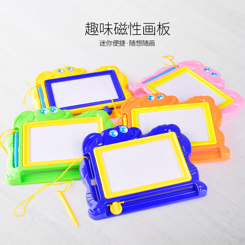 Trumpet Mini Drawing Board Cartoon Children Early Education Writing Tablet Puzzle Black And White Drawing Board Plastic Magnetic Drawing Board Toy