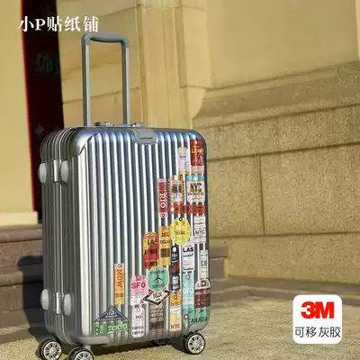 25 boarding pass barcodes Retro Label Stickers Waterproof 3M Stickers Suitcase trolley bag stickers