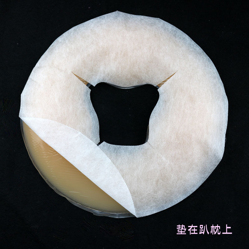 Disposable Towel Beauty Massage Matthew Face towel Nonwoven bed headscarf round hole thickening