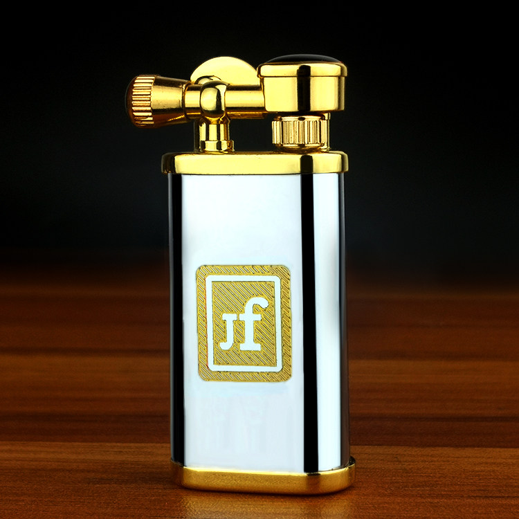  JIFENG monsoon lighter grey bright light side grinding wheel kerosene lighter JF-017-3