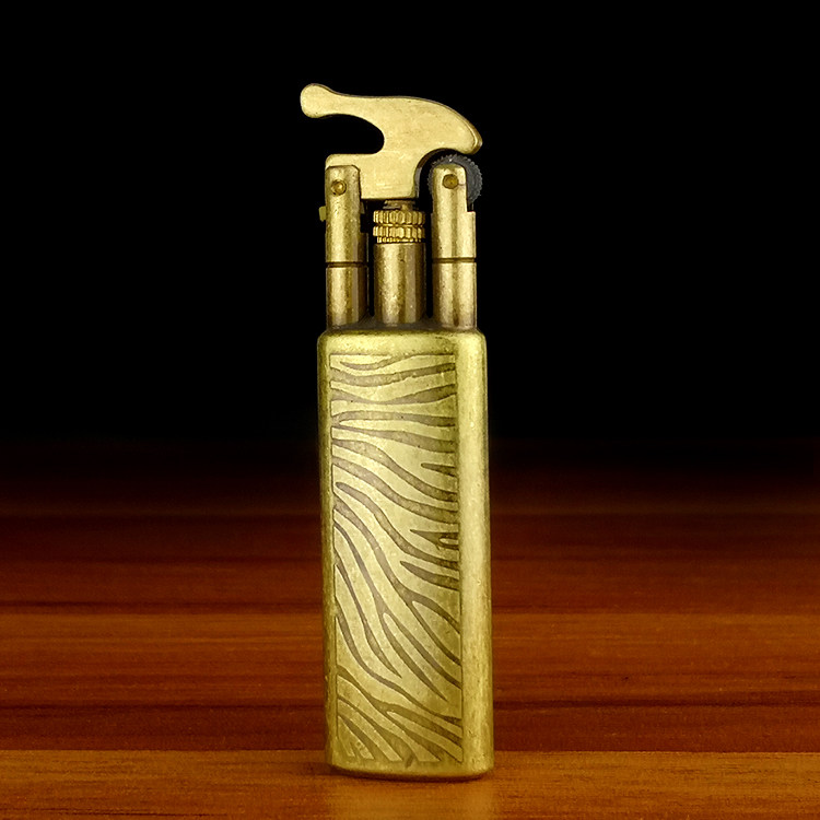 JIFENG Ji Wind retro light chrome ancient wall flower coal lamp shape inflatable grinding wheel Ming fire lighter