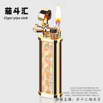 Golden Gong pattern narrow slender all copper MATERIAL GOLD METAL COLLECTIBLE BOUTIQUE JIFENG Monsoon Kerosene LIGHTER