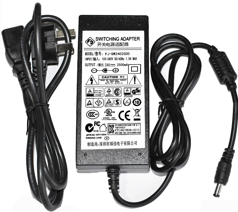 Fujia 24V2500mA power adapter Model:FJ-SW2402500