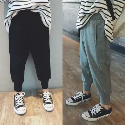 Boys plus velvet sports casual pants 2020 spring and autumn new children's clothing children's pants autumn and winter Korean version thickened trousers trend