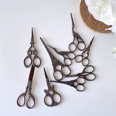 Export standard vintage tea scissors crane scissors cross-stitch embroidery small scissors tea bag scissors